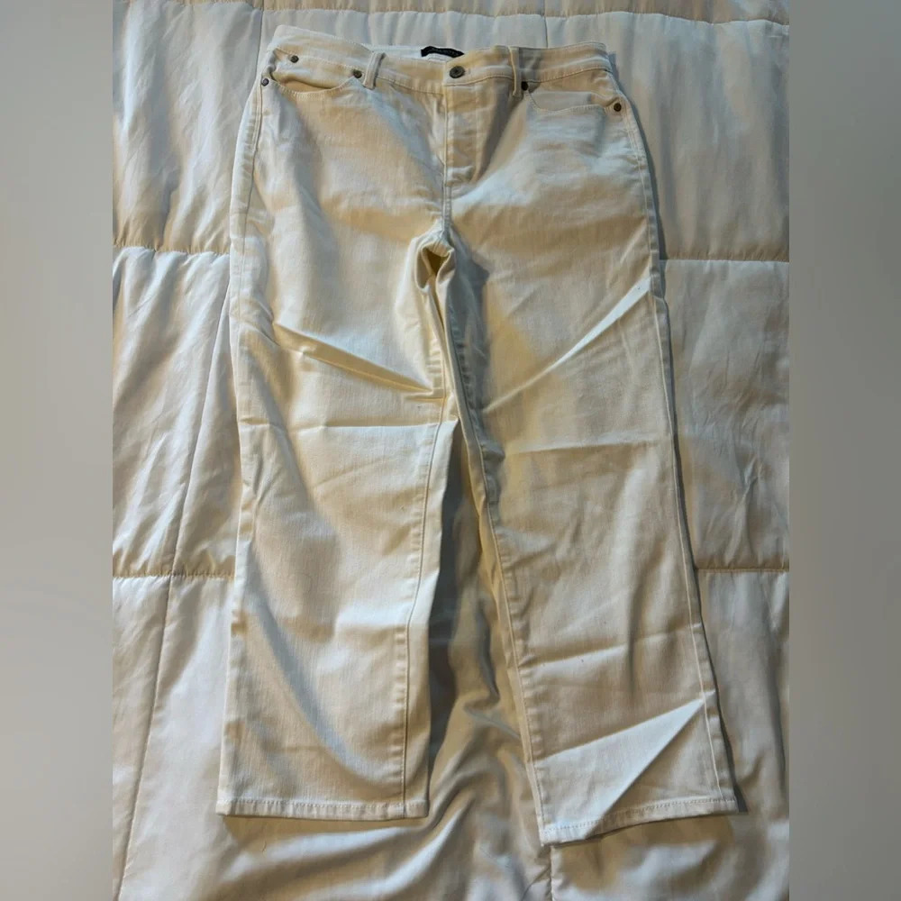 Talbots Flawless Five Pocket Straight Crop Jeans Womens 12 Capri
